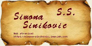 Simona Šiniković vizit kartica